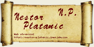 Nestor Platanić vizit kartica